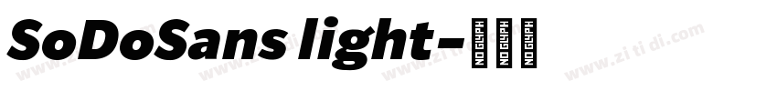 SoDoSans light字体转换
